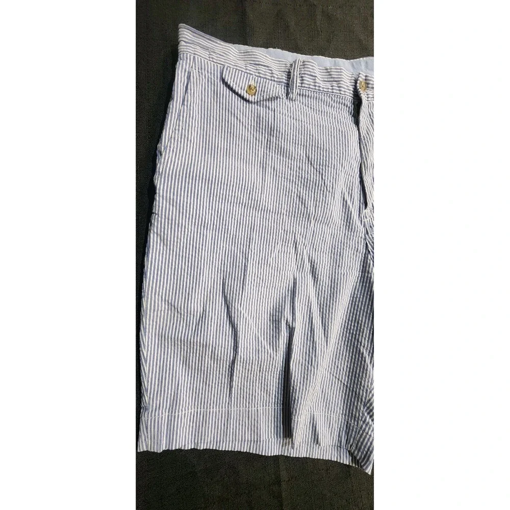 Polo‎ Ralph Lauren Pin Stripe Blue White Shorts Chino Sailer Beach Preppy Sz 38